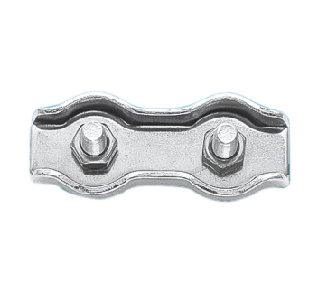 MORSETTO DOPPIO INOX 316 Ø MM.5