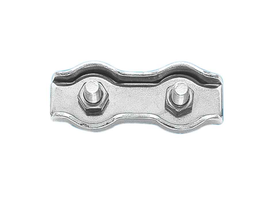 MORSETTO DOPPIO INOX 316 Ø MM.6