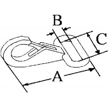 MOSCHETTONE CON OCCHIO PIATTO INOX 316