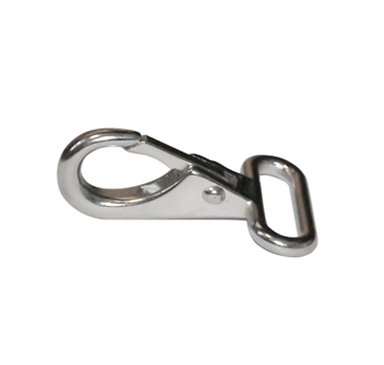 MOSCHETTONE CON OCCHIO PIATTO INOX 316