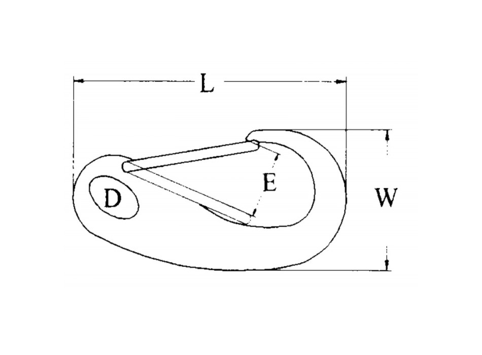 MOSCHETTONE INOX 316 MM.50