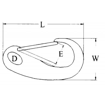 MOSCHETTONE INOX 316 MM.70