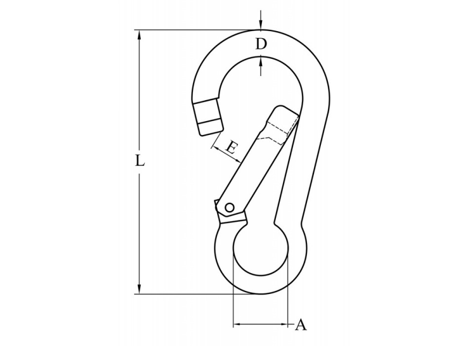 MOSCHETTONE INOX 316 Ø MM.10X100