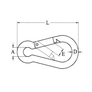 MOSCHETTONE INOX 316 Ø MM.4X40
