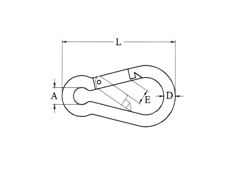 MOSCHETTONE INOX 316 Ø MM.5X50