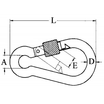 MOSCHETTONE INOX A VITE Ø MM.8X80