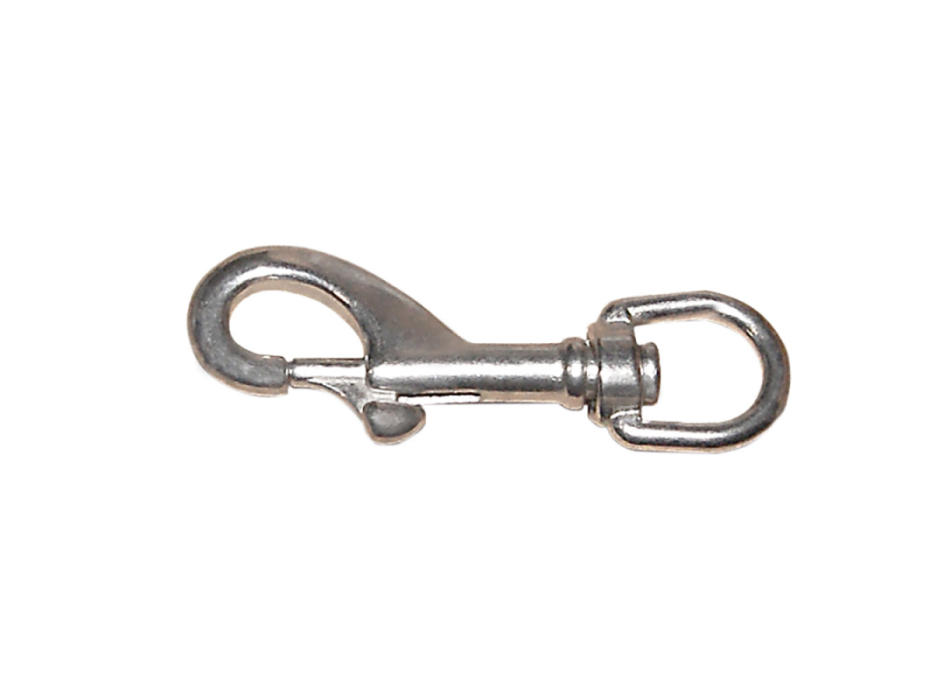 MOSCHETTONE INOX CON OCCHIO GIREVOLE MM.80