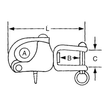 MOSCHETTONE SPINNAKER CON GRILLO MM.83