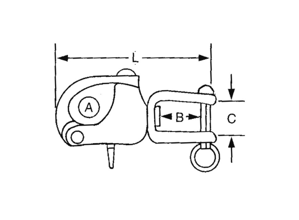 MOSCHETTONE SPINNAKER CON GRILLO MM.83