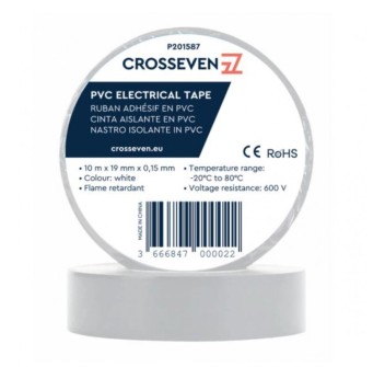 NASTRO ISOLANTE BIANCO 19 MM x 10 MT