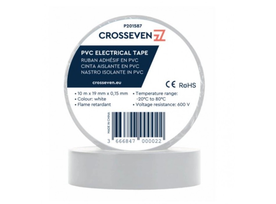 NASTRO ISOLANTE BIANCO 19 MM x 10 MT