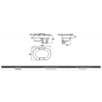 NICCHIA PER DOCCETTA E MISCELATORE
