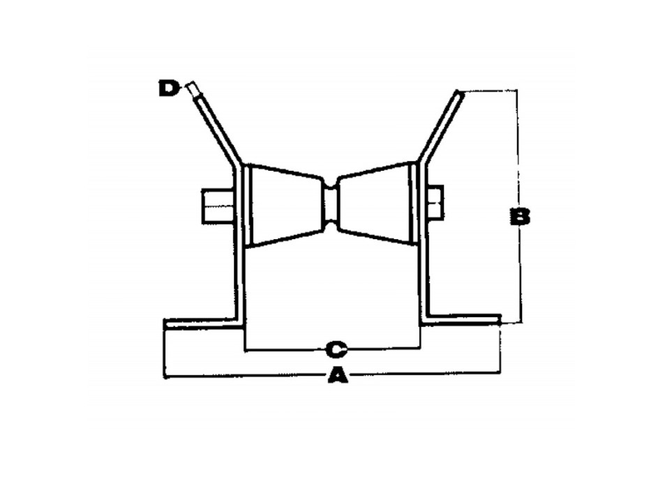 PASSACATENA INOX INCASSO MM 146 x 77
