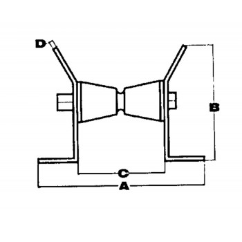PASSACATENA INOX INCASSO MM 190 x 77