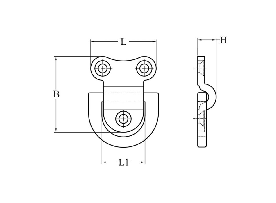 PIASTRA INOX 316 CON ANELLO
