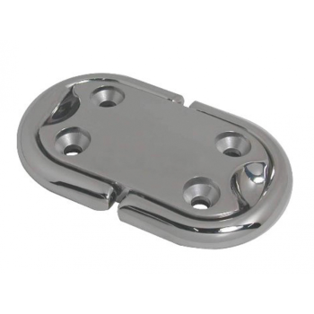 PIASTRA OVALE INOX ANELLO DOPPIO