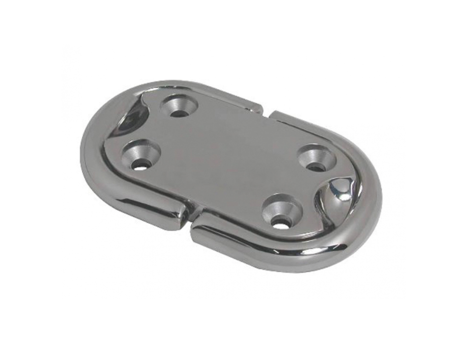 PIASTRA OVALE INOX ANELLO SINGOLO