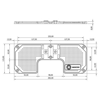 PIASTRA SALVA POPPA IN ALLUMINIO