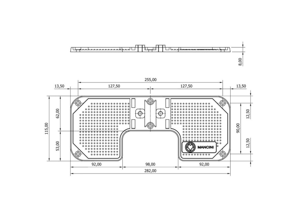 PIASTRA SALVA POPPA IN ALLUMINIO