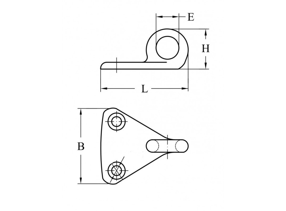 PIASTRINA INOX 316 CON ANELLO