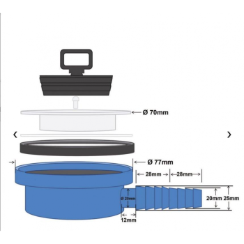 PILETTA SCARICO CURVA