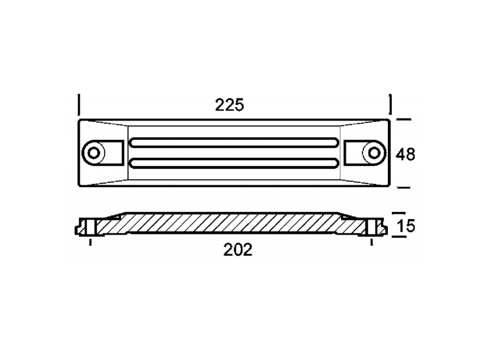 PLACCA  IN ALLUMINIO