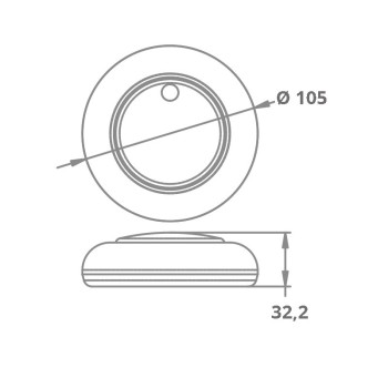 PLAFONIERA A 16 LED ATTIVAZIONE TOUCH