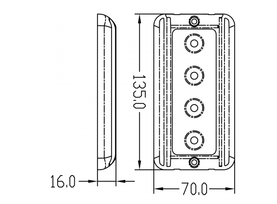 PLAFONIERA IN ALLUMINIO A 4 LED