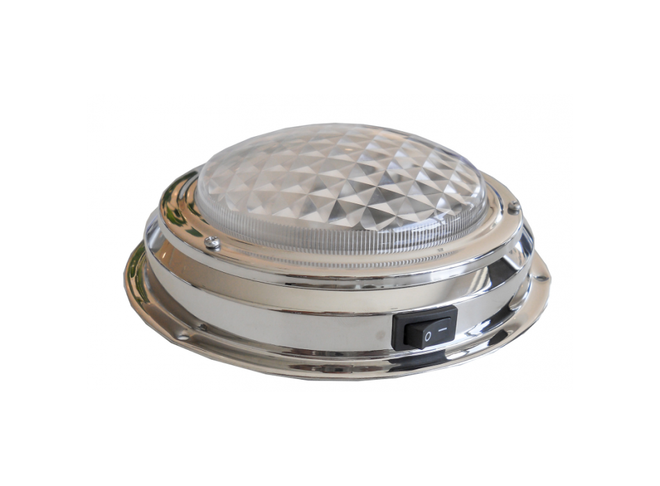 PLAFONIERA LED INOX Ø MM.168 x 46H