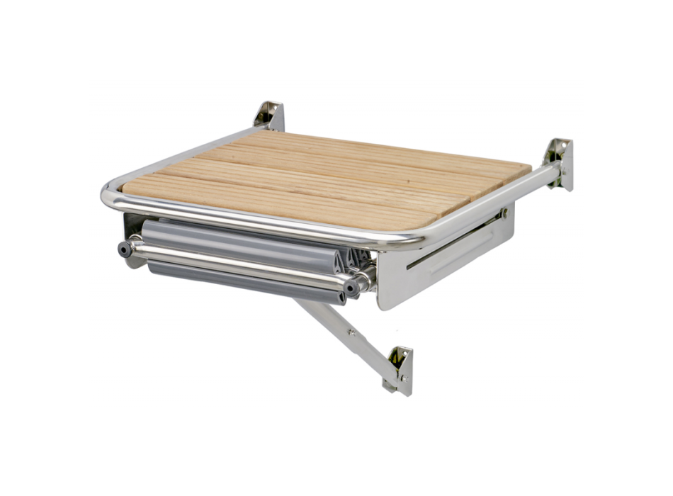 PLANCETTA DI POPPA IN TEAK CON SCALETTA