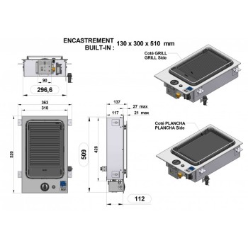 PLANCHA E GRILL AD INCASSO