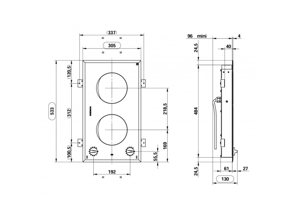PORTA PENTOLE INFINITE 2 FUOCHI
