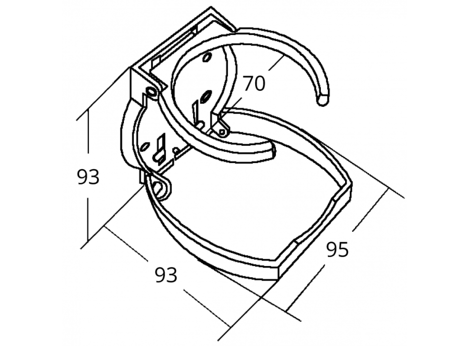 PORTABICCHIERE O LATTINA INOX/PVC