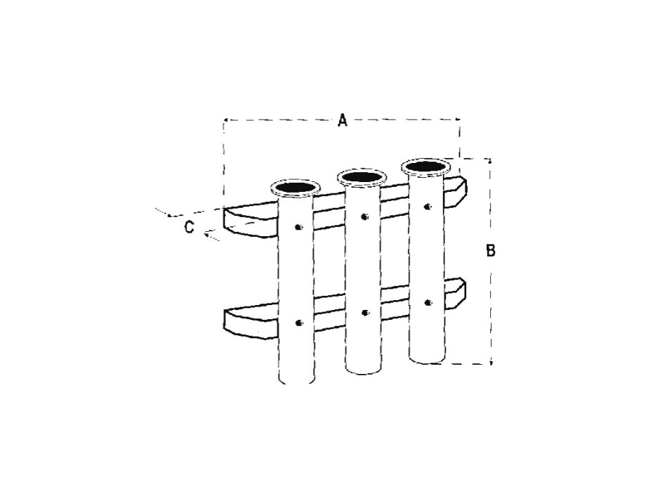 PORTACANNA A PARETE 2 POSTI