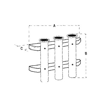 PORTACANNA A PARETE A TRE POSTI