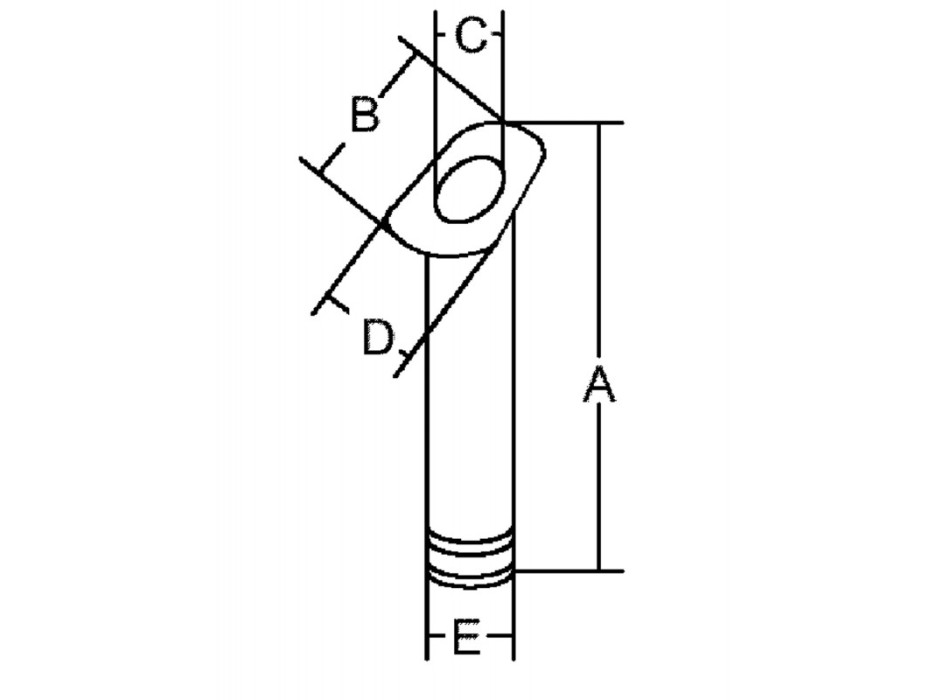 PORTACANNA IN ACCIAO INOX AISI 316