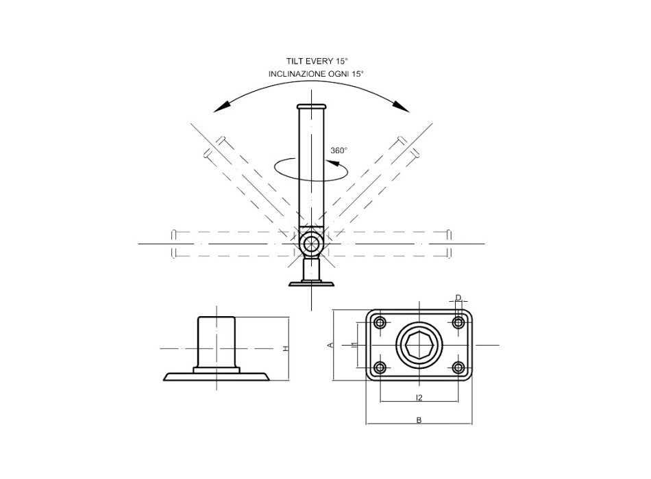 PORTACANNE INCLINABILE
