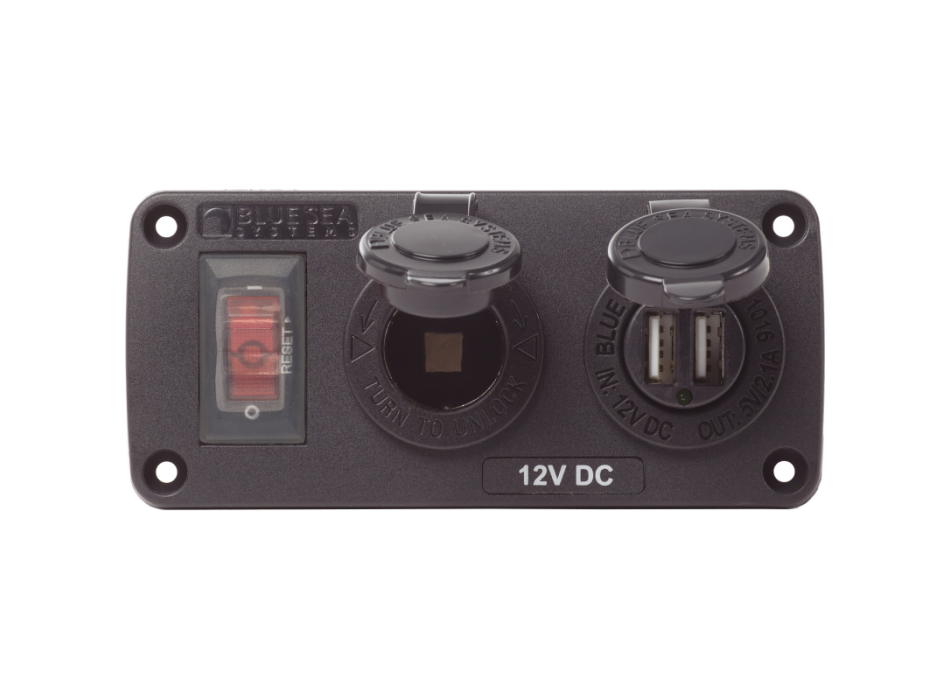 PRESA - 2 PORTE USB - INTERRUTTORE