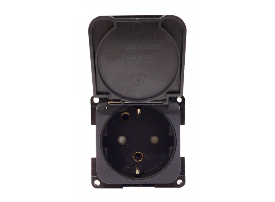 PRESA SCHUKO 230 V. CON CAPPUCCIO