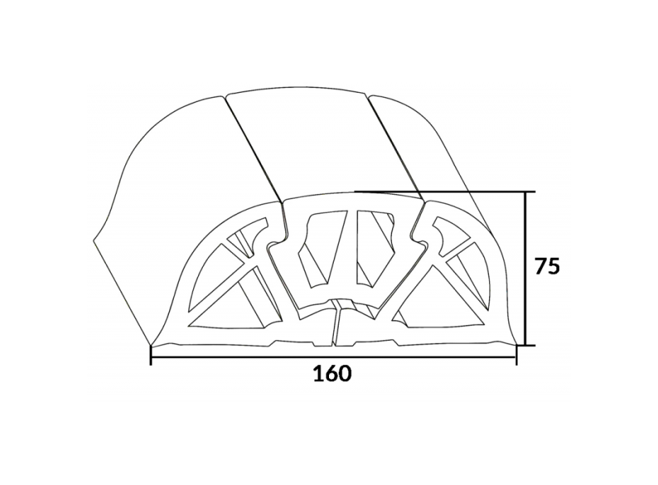 PROFILO BUMPER 160 BIANCO MT 2