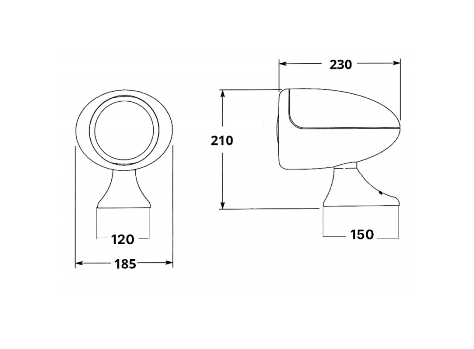 PROIETTORE ELETTROCOMANDATO 12 V.
