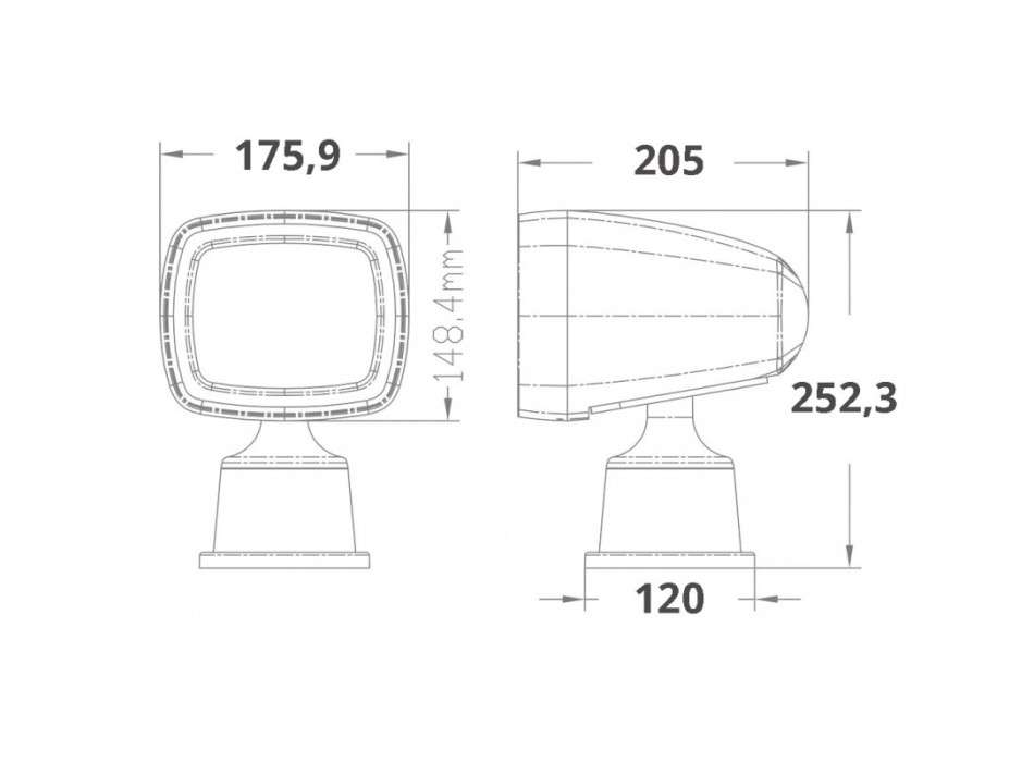 PROIETTORE RADIO COMANDATO STAGNO A LED