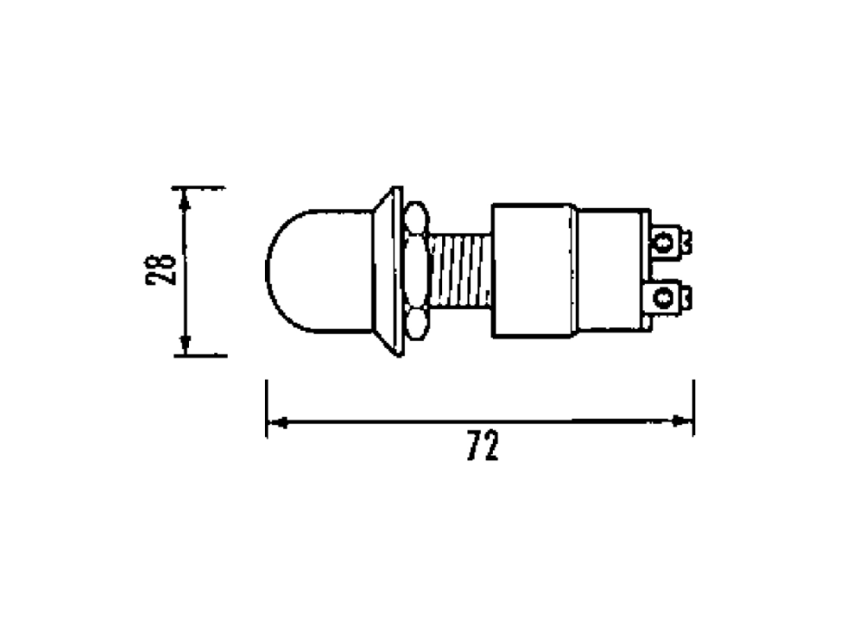 PULSANTE 30A  CAPPUCCIO NERO