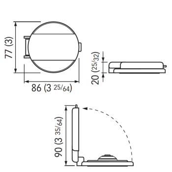 PULSANTE A PIEDE - GOMMA GRIGIA DISCESA DOWN