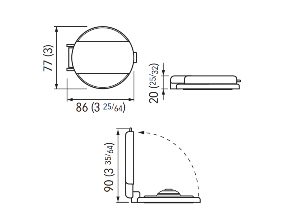 PULSANTE A PIEDE - GOMMA GRIGIA DISCESA DOWN