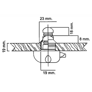 PULSANTE OTTONE CROMATO