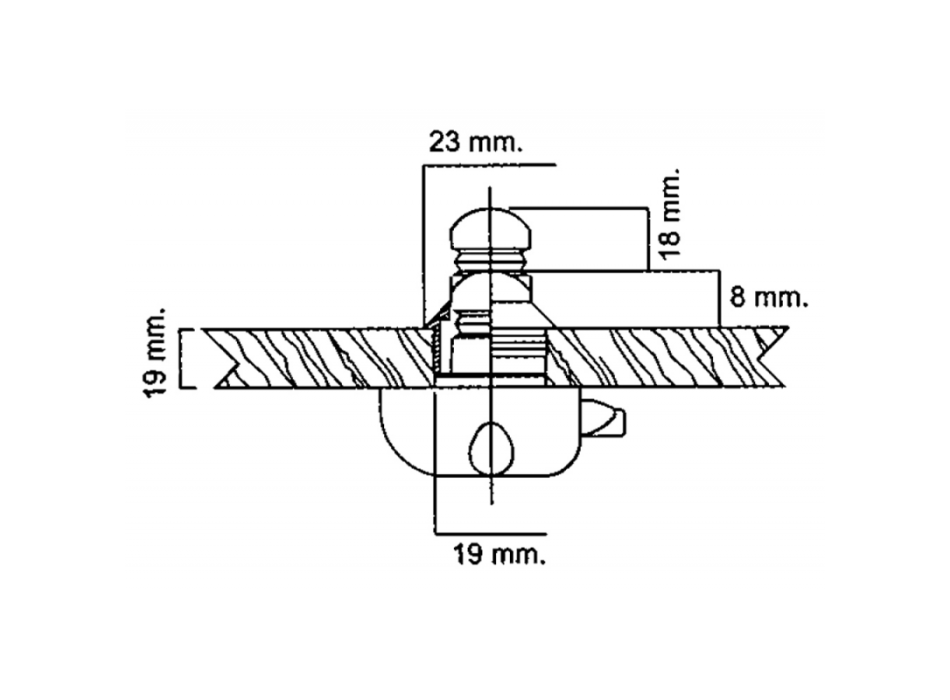 PULSANTE OTTONE CROMATO