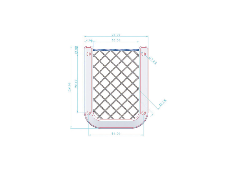 RETE PORTAOGGETTI IN PLASTICA NERA