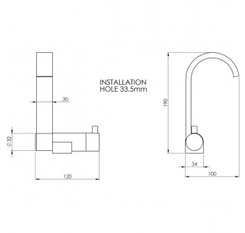 RUBINETTO MISCELATORE ABBATTIBILE