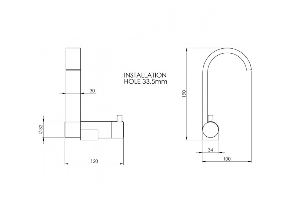 RUBINETTO MISCELATORE ABBATTIBILE